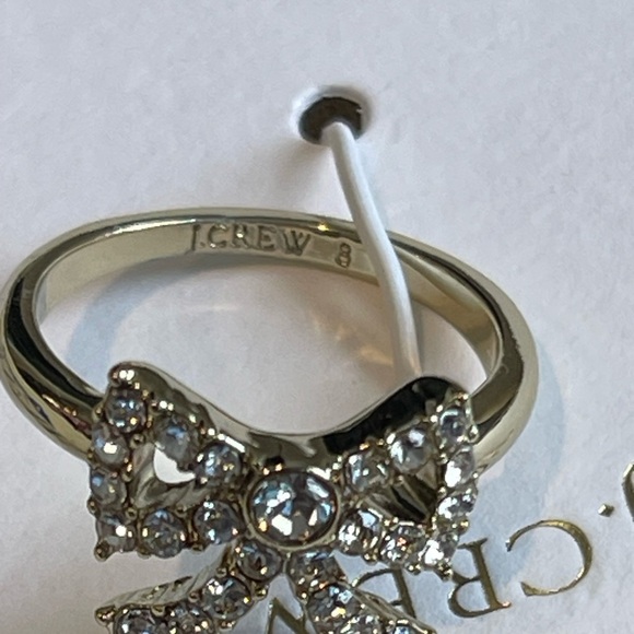 J. Crew Crystal Bow Ring, Size 8 - NWT - Picture 4 of 5